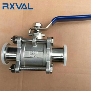 3PC Sanitary Ball Valve Clamp End