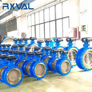 Wholesale Price High Performance Marine Cast Iron Manual Flange Type Double/Three Eccentric Butterfly Valve