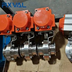 SMS Sanitary Butterfly Valve Clamp End with Pneumatic Actuator