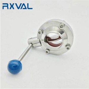 Professional China China Sanitary Stainless Steel Butterfly Valve Welded Butterfly Valve/Threaded Butterfly Valve/Clamp Butterfly Valve
