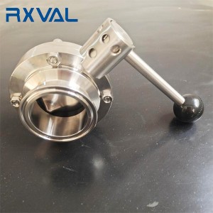 DN25 Sanitary Butterfly Valve Clamp End