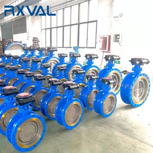 Wholesale Price High Performance Marine Cast Iron Manual Flange Type Double/Three Eccentric Butterfly Valve