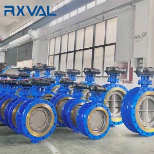 Wholesale Price High Performance Marine Cast Iron Manual Flange Type Double/Three Eccentric Butterfly Valve